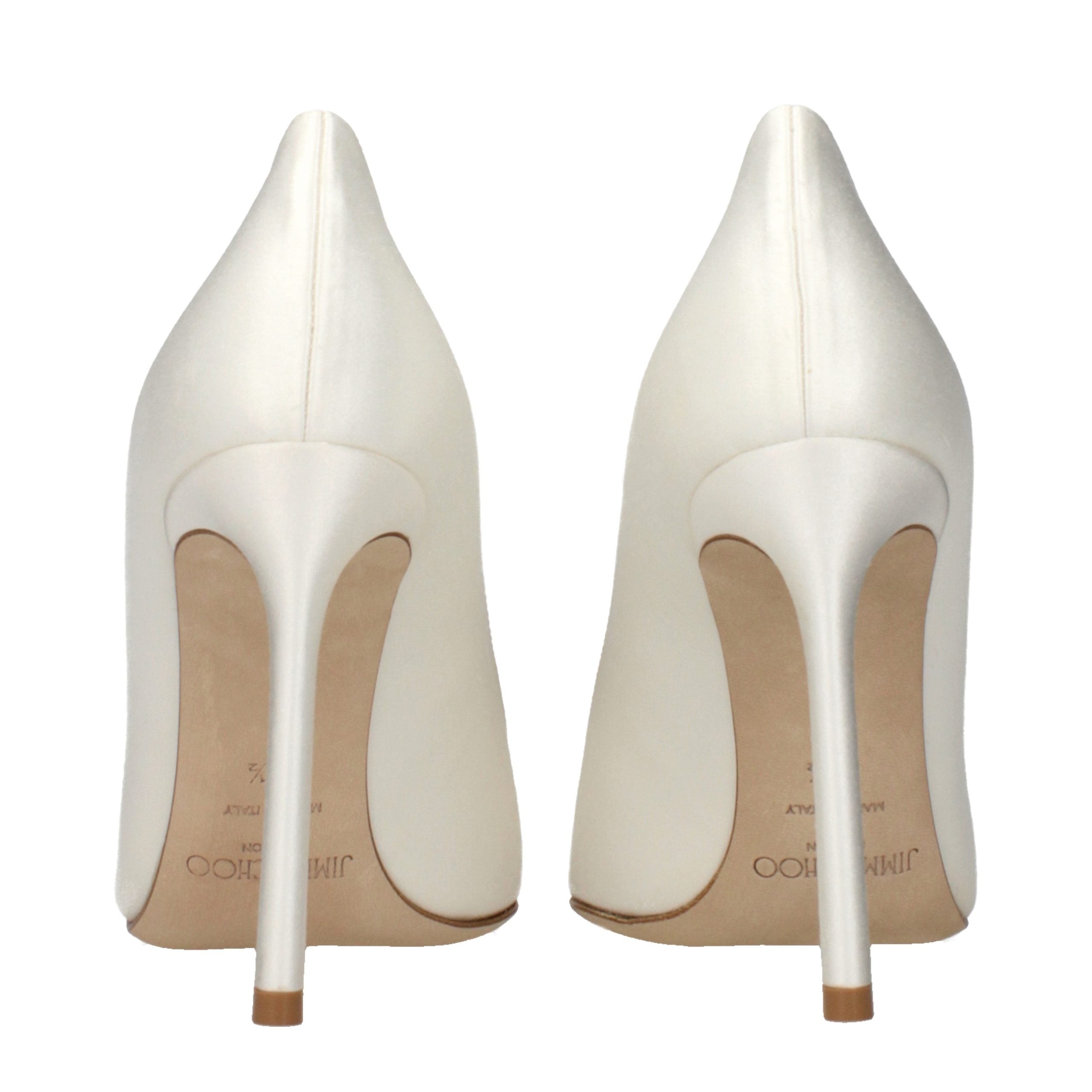 Beige Satin Platform Pumps Jimmy Choo