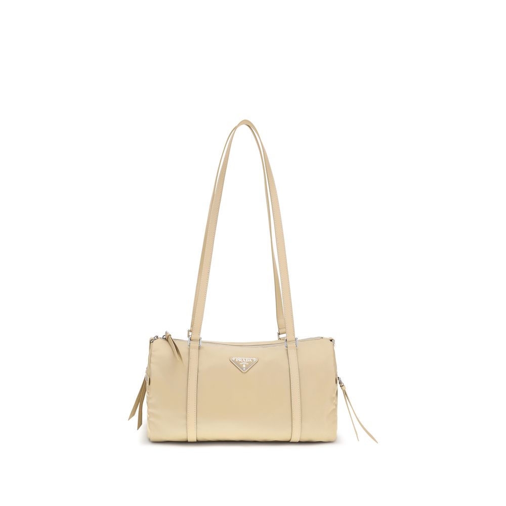 Beige Polyamide Shoulder Bag Prada