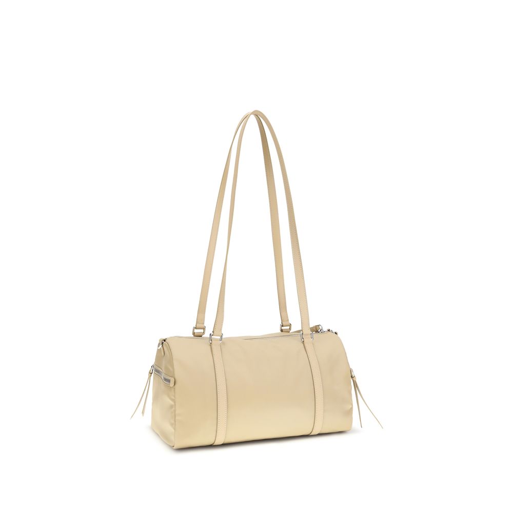 Beige Polyamide Shoulder Bag Prada