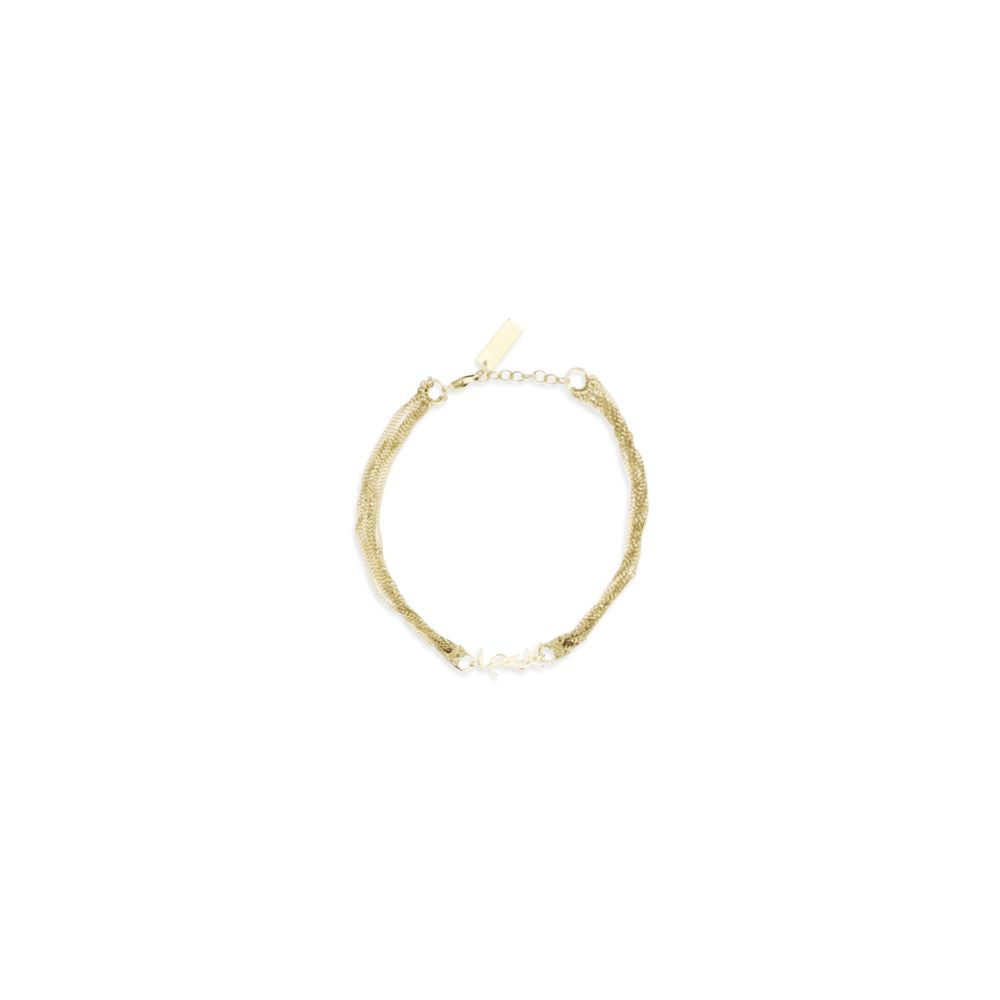 Gold Brass Bracelet Saint Laurent