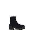 Black Calf Leather Bos Taurus Lace-Up Boots Balenciaga