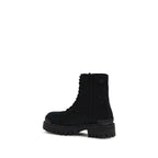 Black Calf Leather Bos Taurus Lace-Up Boots Balenciaga