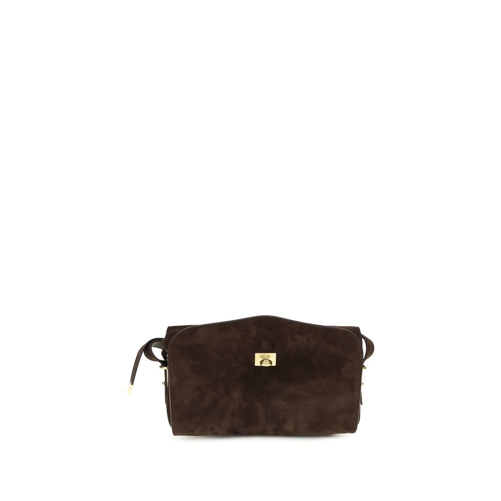 Brown Calf Leather Bos Taurus Shoulder Bag Balenciaga