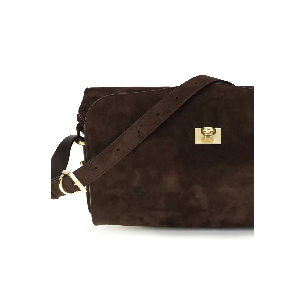 Brown Calf Leather Bos Taurus Shoulder Bag Balenciaga