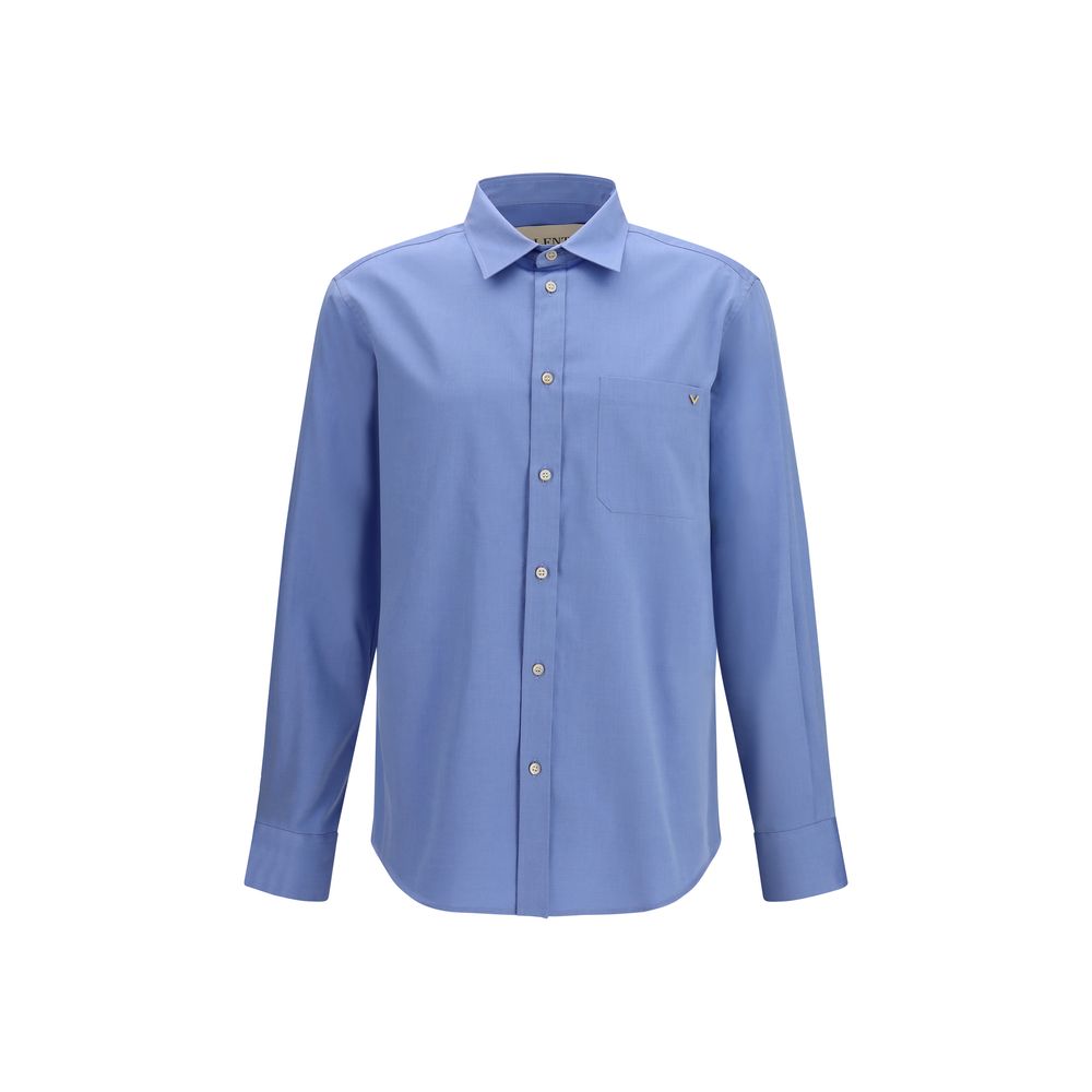 Blue Cotton Shirt Valentino