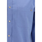Blue Cotton Shirt Valentino