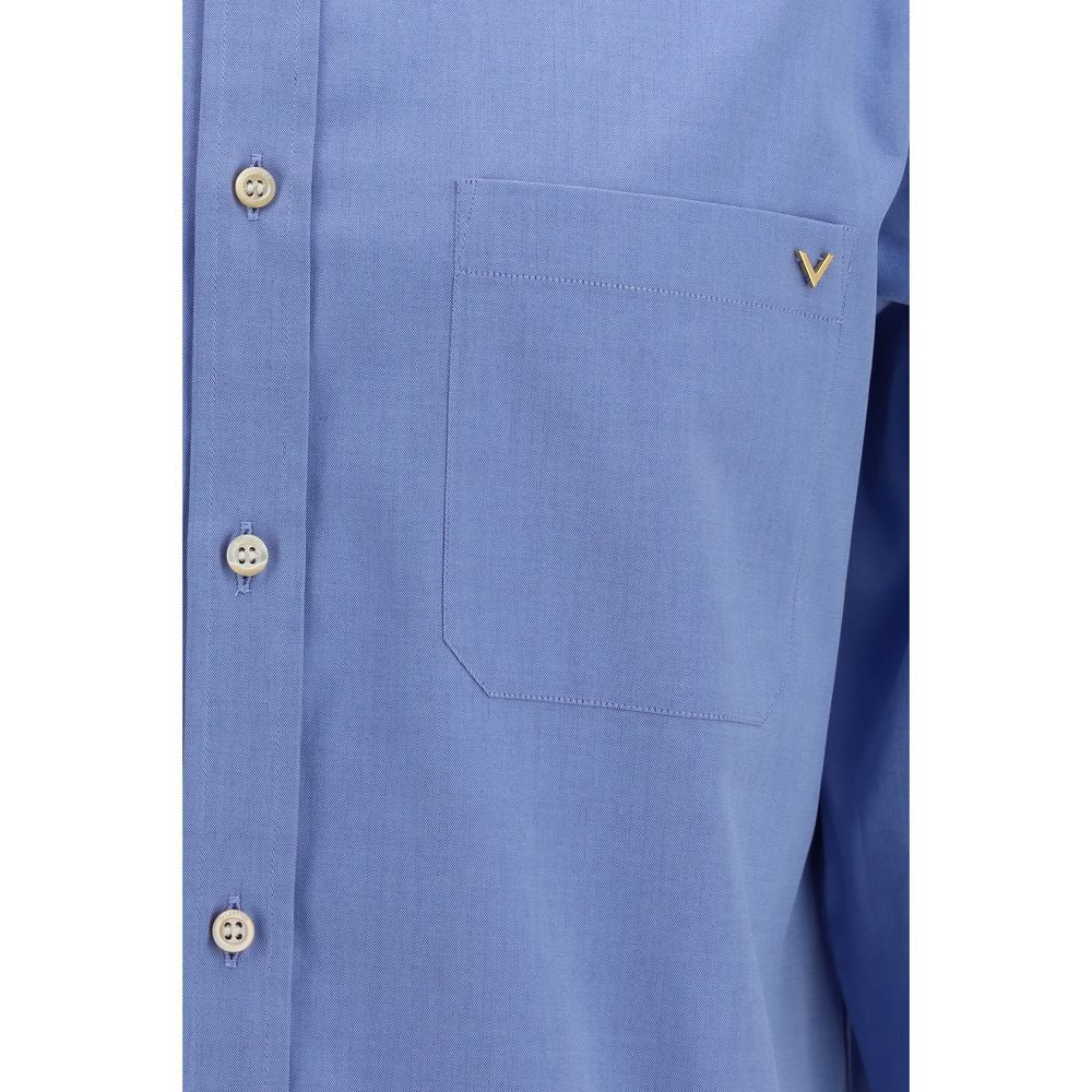 Blue Cotton Shirt Valentino