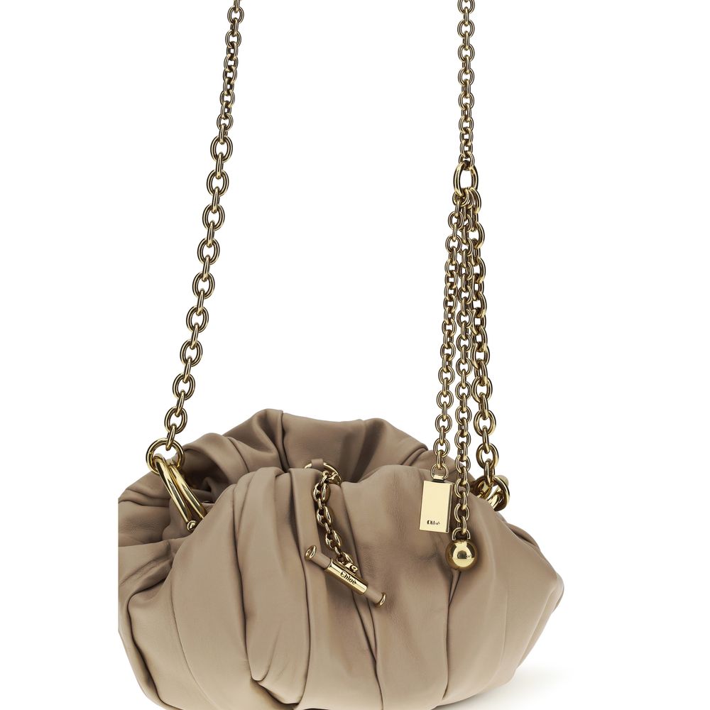 Beige Lamb Ovis Aries Aries Shoulder Bag Chloé
