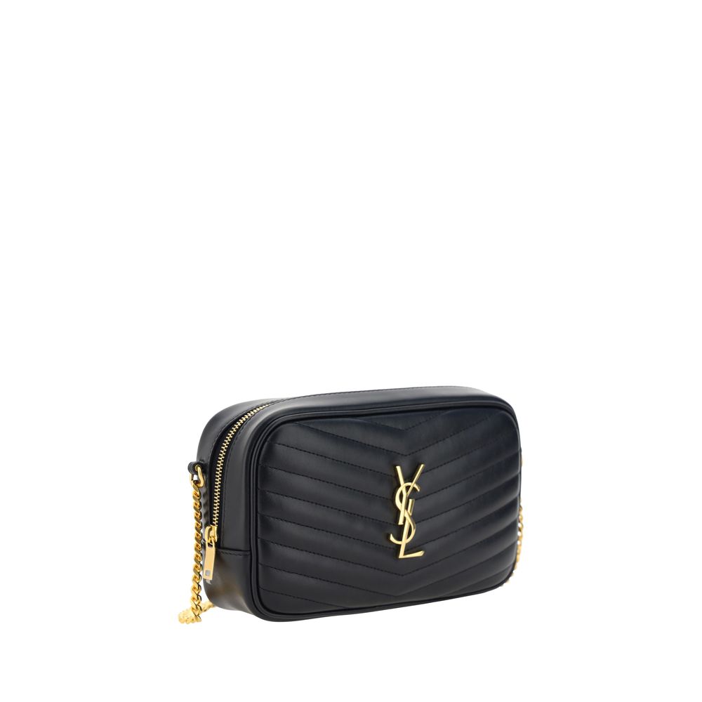 Black Calf Leather Bos Taurus Shoulder Bag Saint Laurent