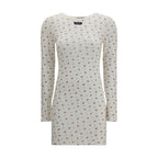 White Cotton Casual Dress Miu Miu