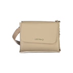 Beige Polyurethane Women Bag