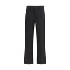 Black Cotton Chino Pants Burberry