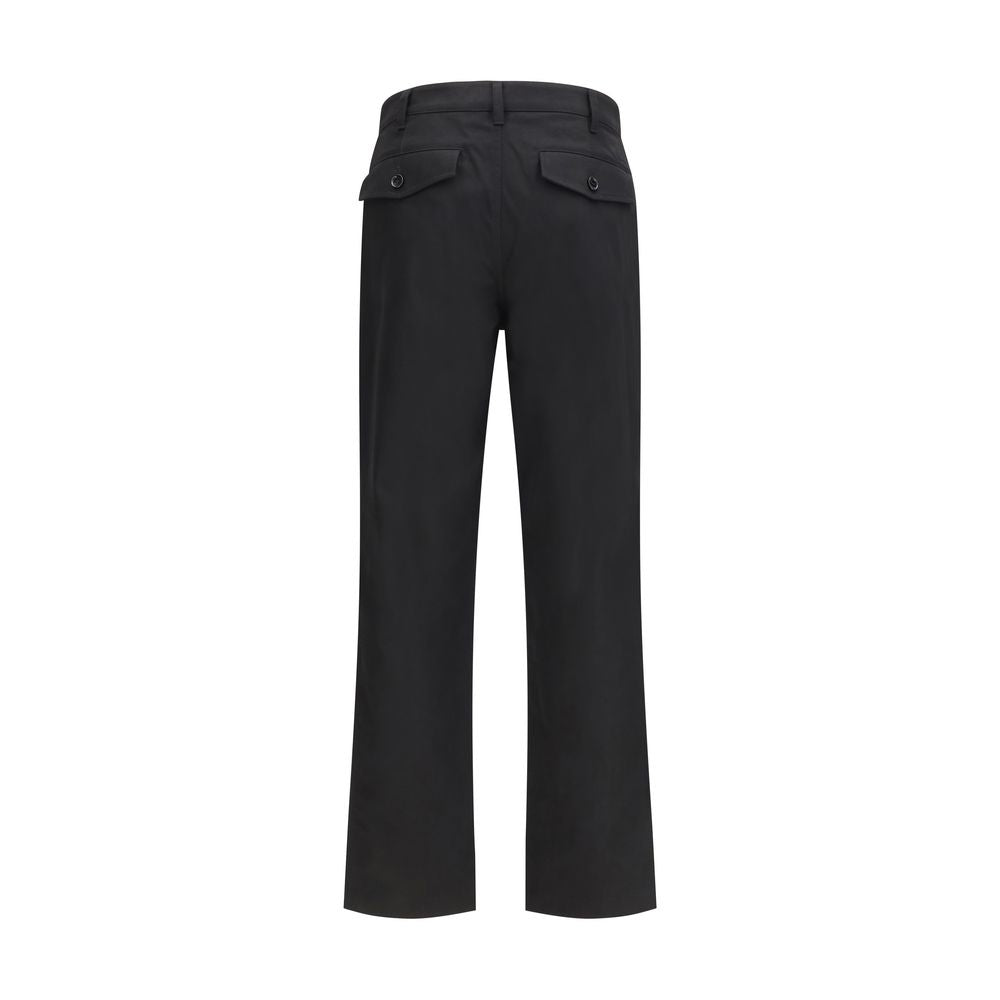 Black Cotton Chino Pants Burberry