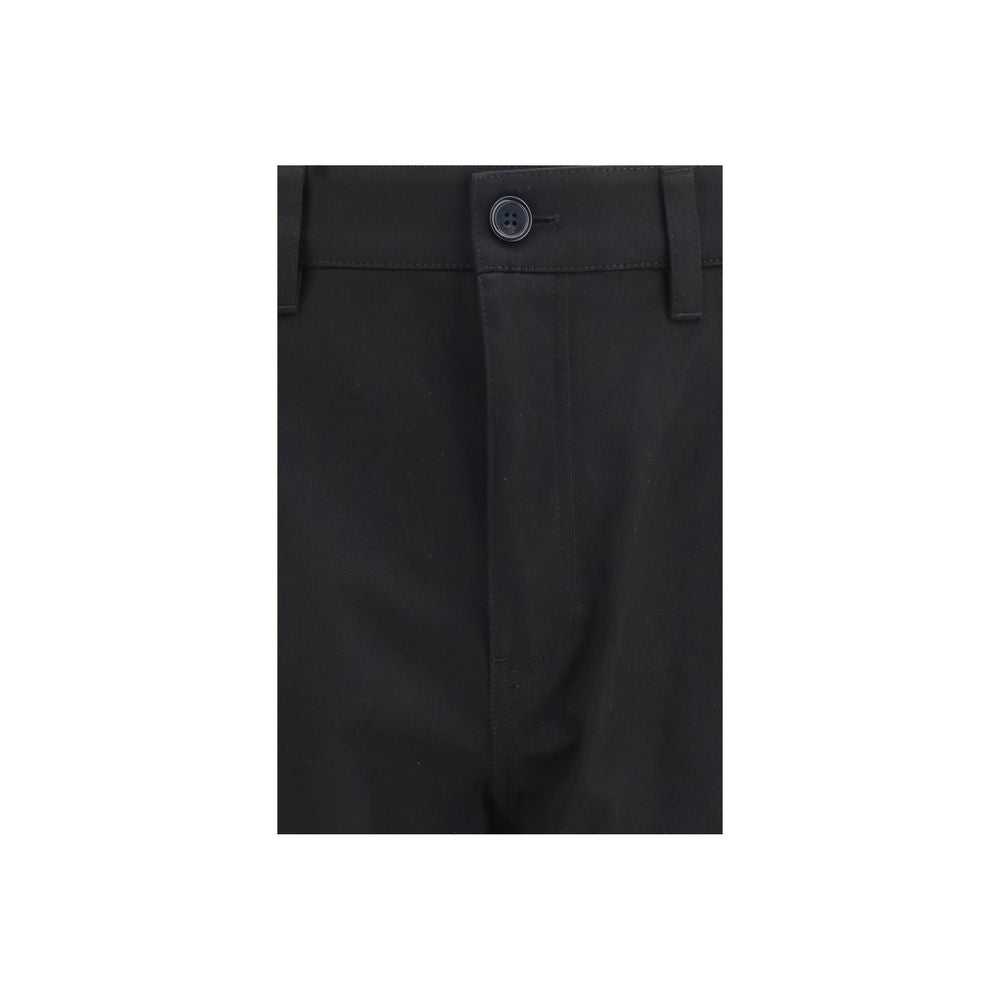Black Cotton Chino Pants Burberry