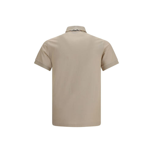 Beige Cotton Polo Shirt Burberry