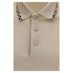 Beige Cotton Polo Shirt Burberry