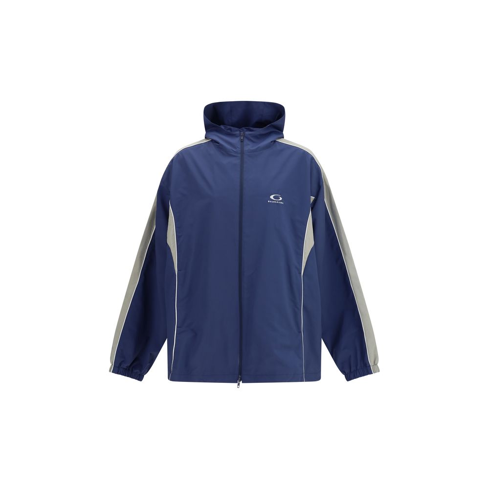 Blue Polyester Shell Jacket Balenciaga