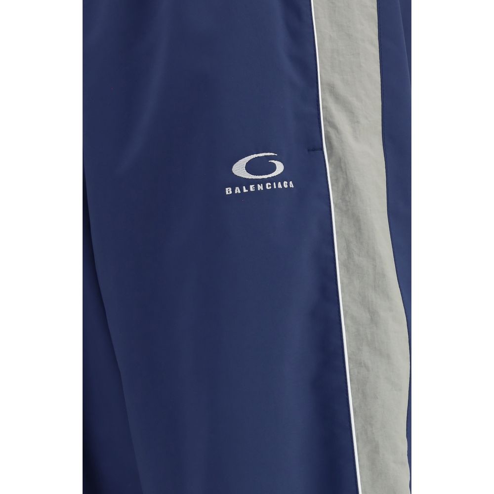 Blue Polyester Joggers (Workout Pants) Balenciaga