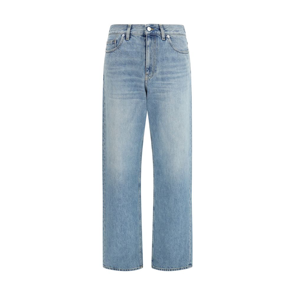 Blue Cotton Straight-Leg Jeans Gucci