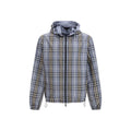 Blue Polyester Shell Jacket Burberry
