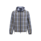 Blue Polyester Shell Jacket Burberry