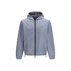 Blue Polyester Shell Jacket Burberry