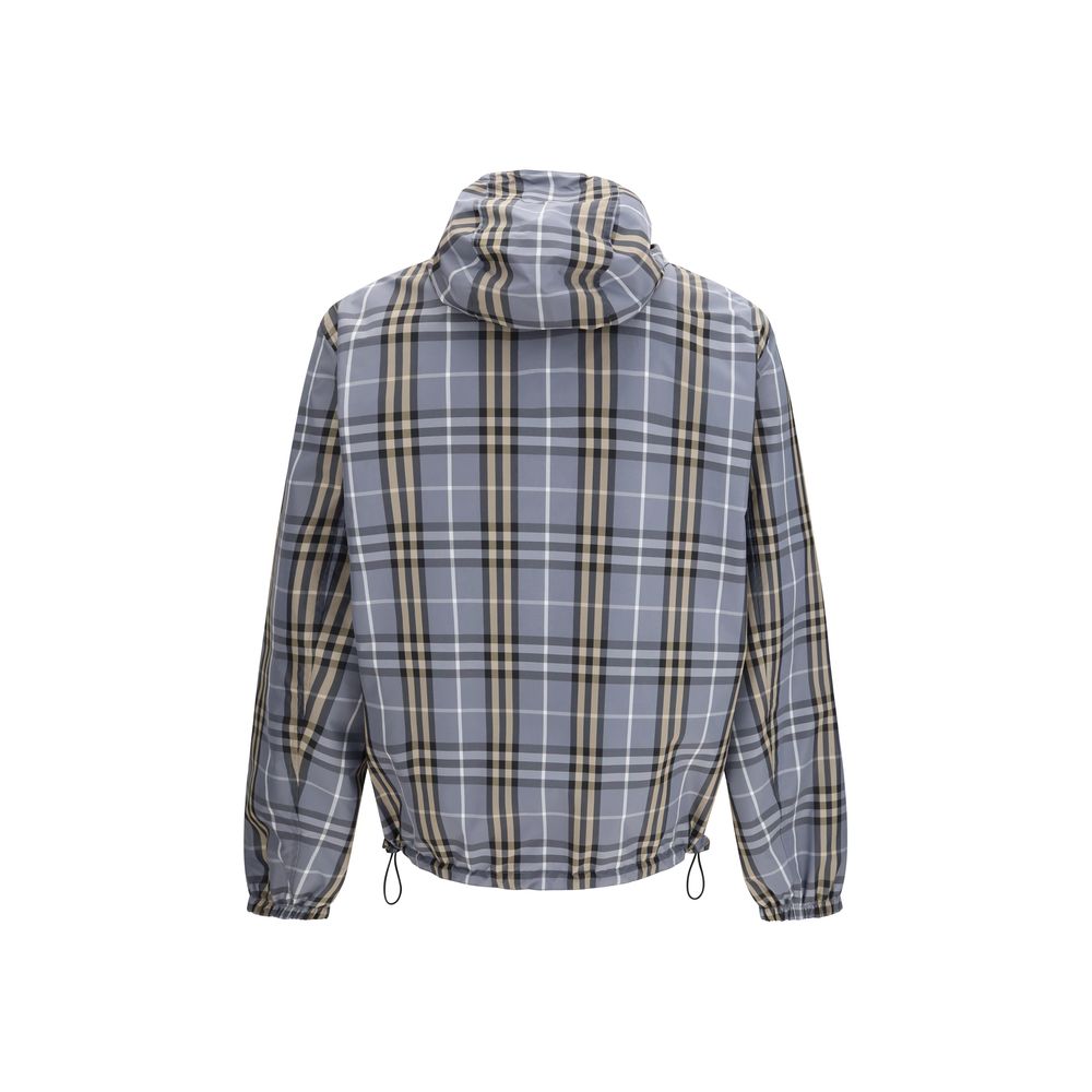 Blue Polyester Shell Jacket Burberry