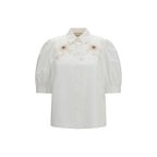 White Cotton Blouse Valentino