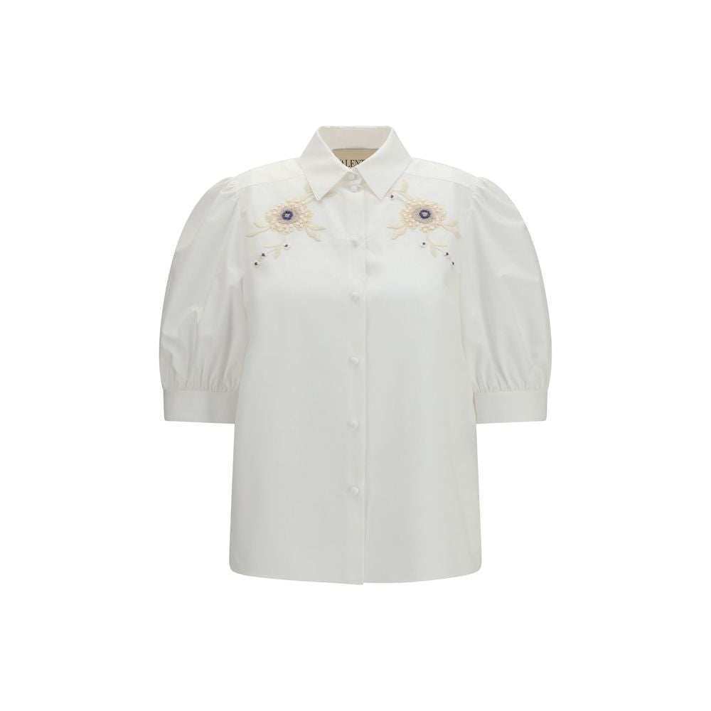 White Cotton Blouse Valentino