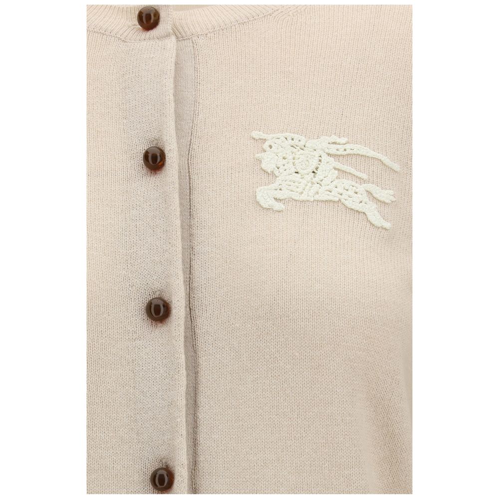 Beige Polyester Cardigan Burberry