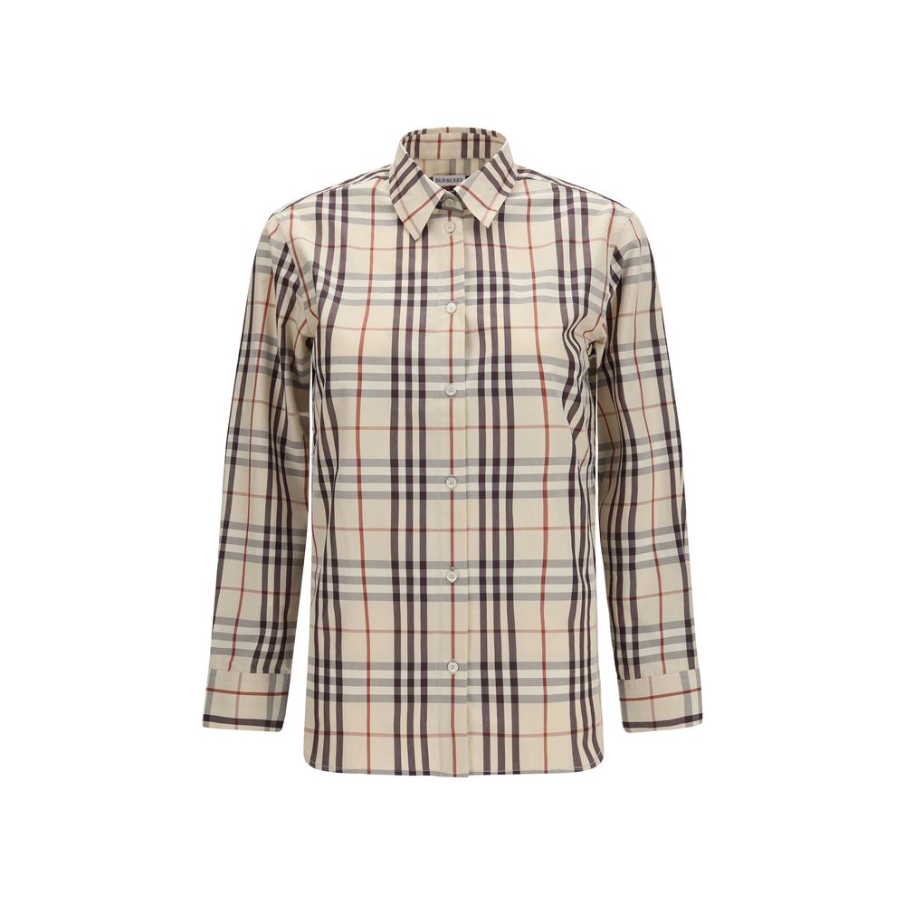 Beige Cotton Pattern Shirt Burberry