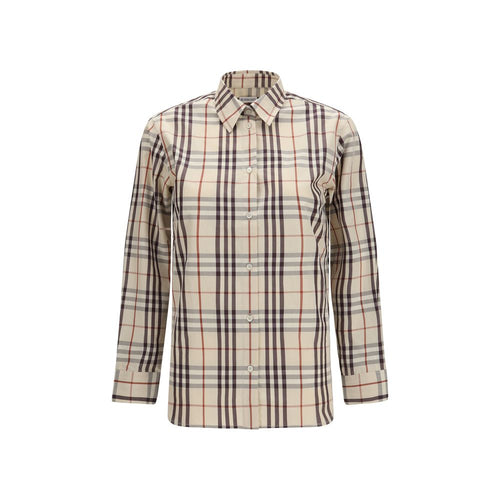 Beige Cotton Pattern Shirt Burberry