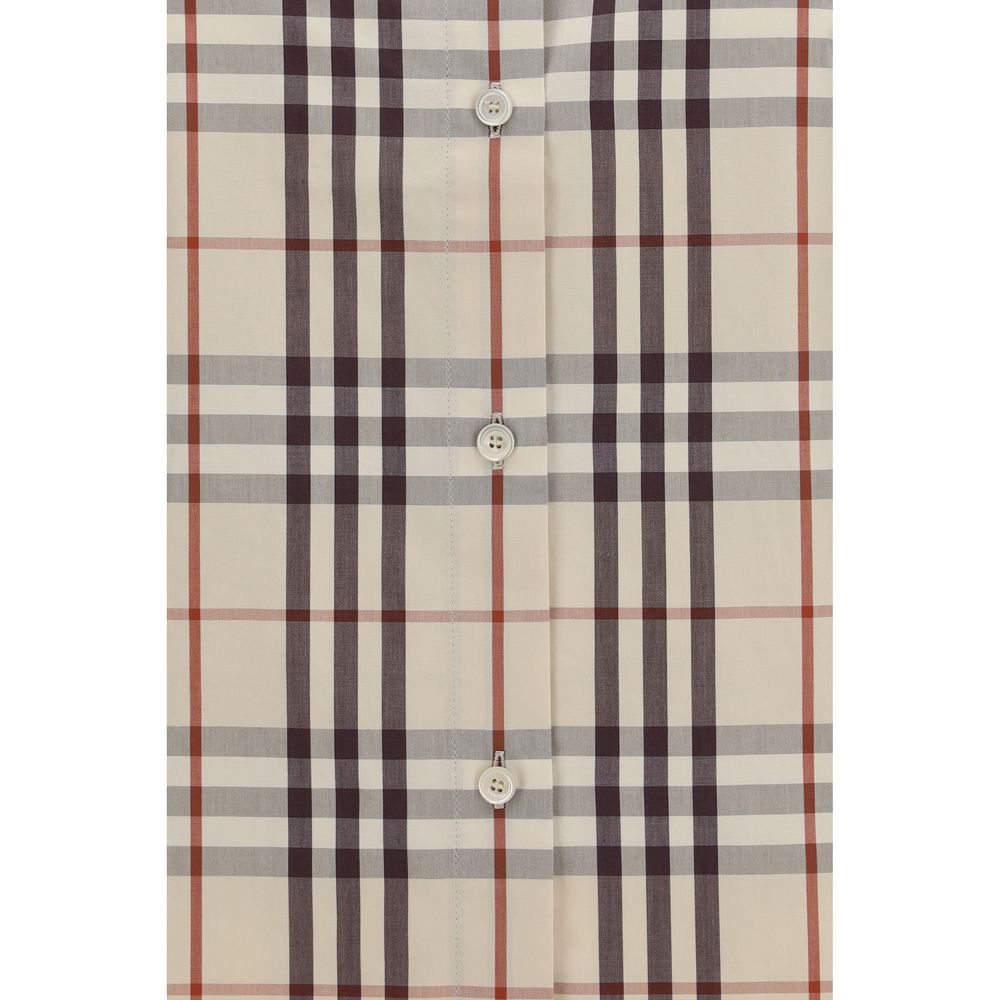 Beige Cotton Pattern Shirt Burberry