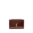 Bordeaux Calf Leather Bos Taurus Shoulder Bag Saint Laurent