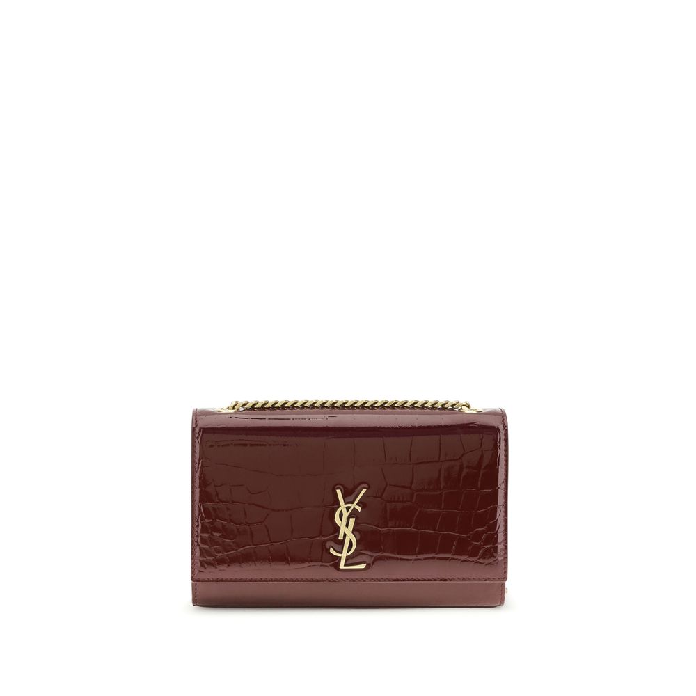 Bordeaux Calf Leather Bos Taurus Shoulder Bag Saint Laurent