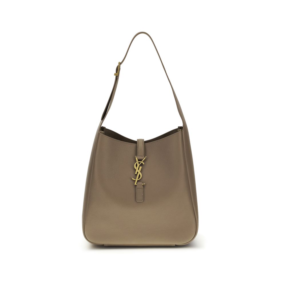 Gray Calf Leather Bos Taurus Shoulder Bag Saint Laurent