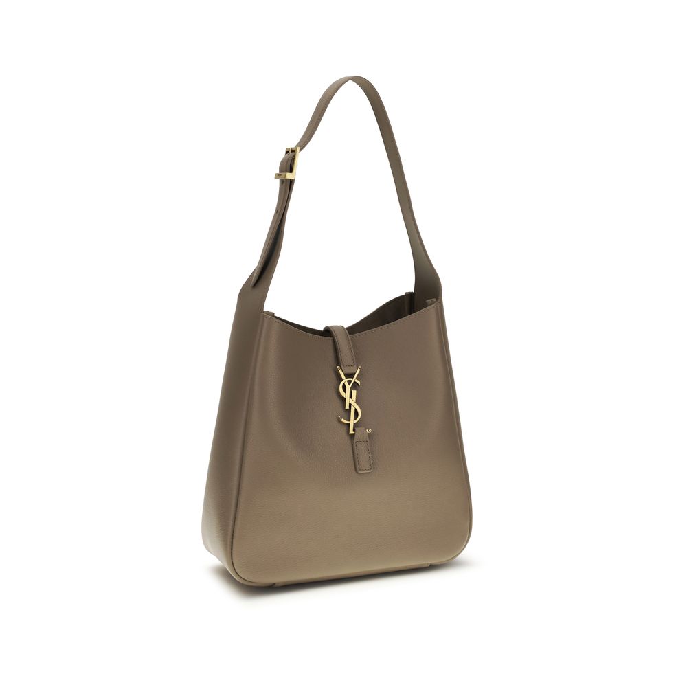 Gray Calf Leather Bos Taurus Shoulder Bag Saint Laurent
