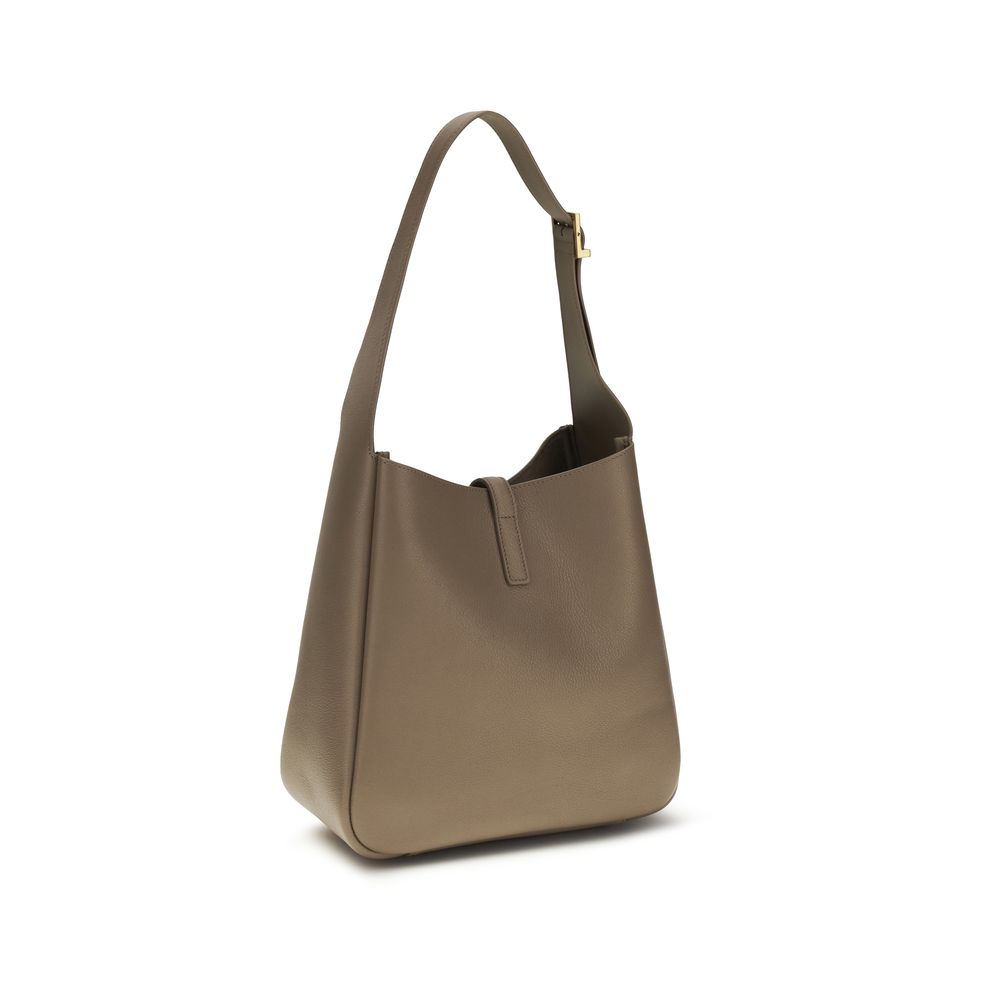 Gray Calf Leather Bos Taurus Shoulder Bag Saint Laurent