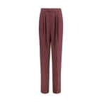 Purple Silk Dress Pants Saint Laurent