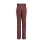 Purple Silk Dress Pants Saint Laurent
