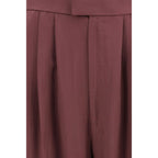 Purple Silk Dress Pants Saint Laurent