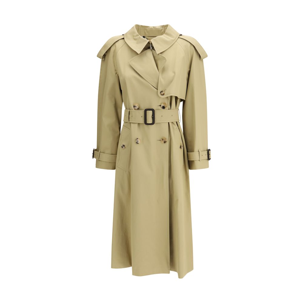 Beige Cotton Trench Coat Burberry