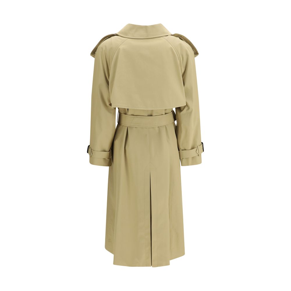 Beige Cotton Trench Coat Burberry