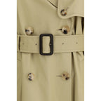 Beige Cotton Trench Coat Burberry