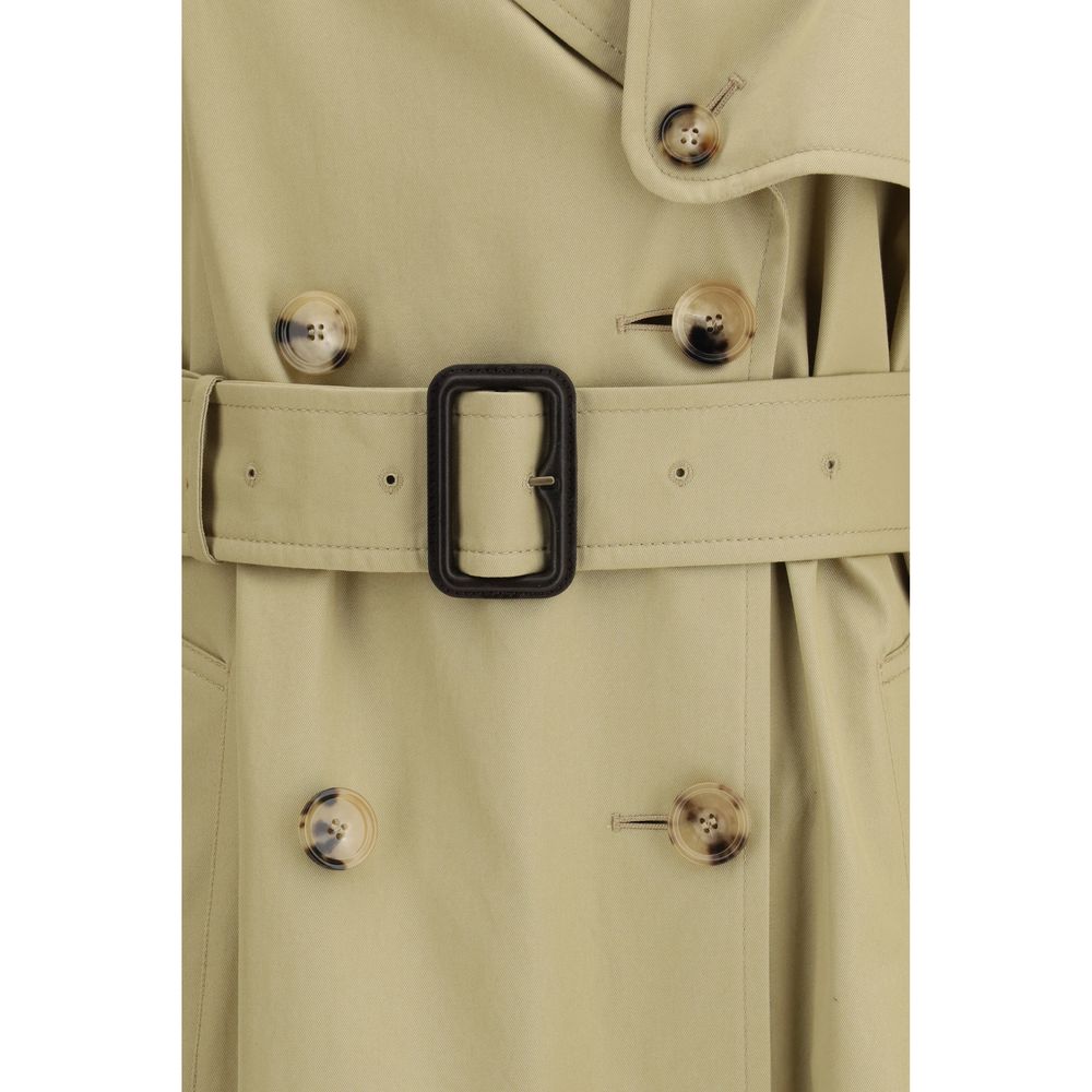 Beige Cotton Trench Coat Burberry