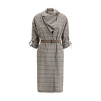 Gray Wool Casual Dress Burberry