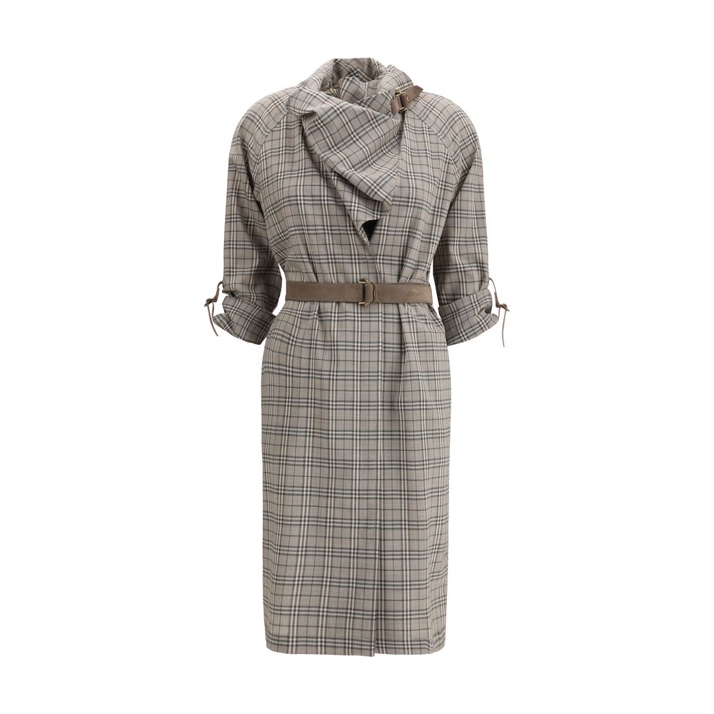 Gray Wool Casual Dress Burberry