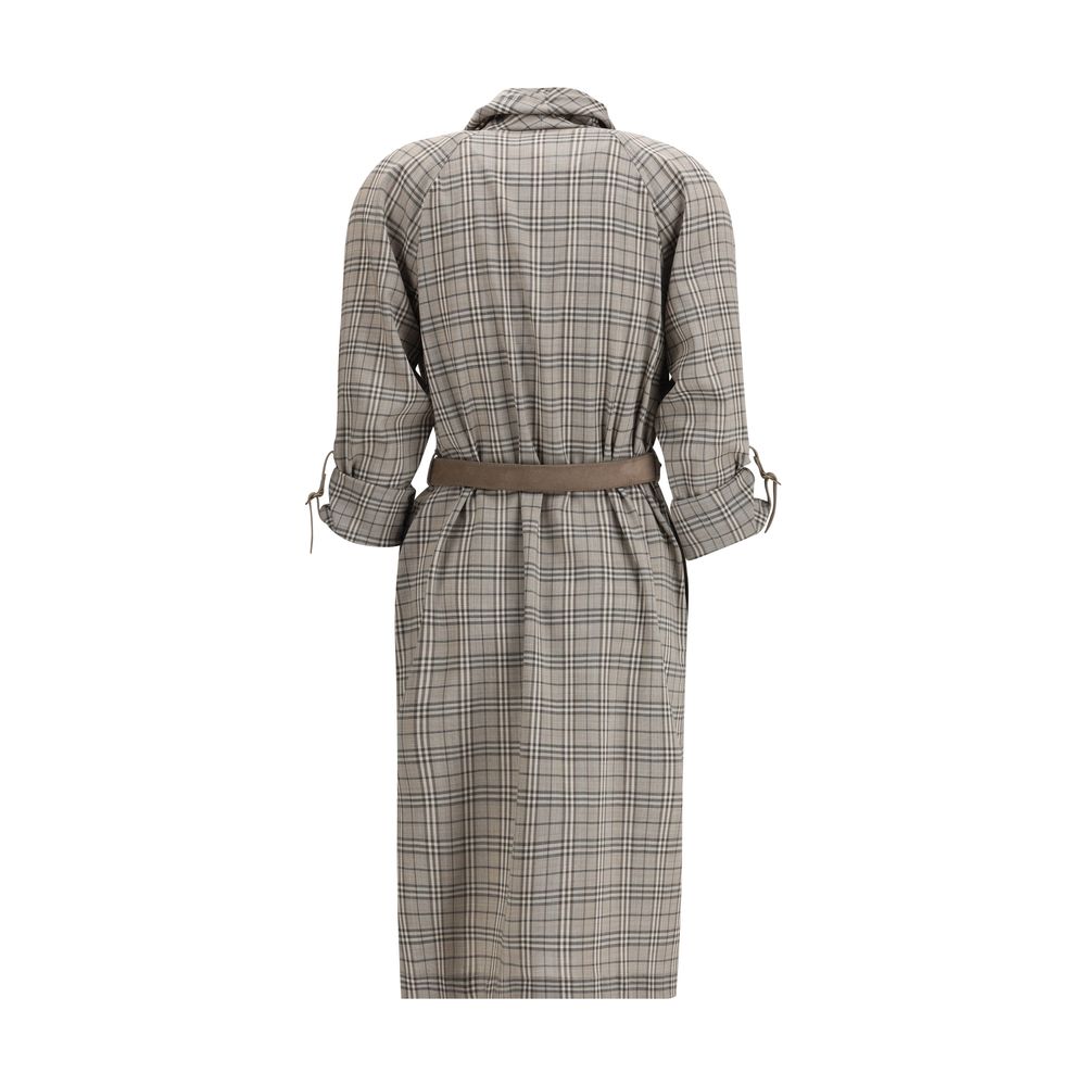 Gray Wool Casual Dress Burberry