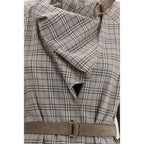 Gray Wool Casual Dress Burberry