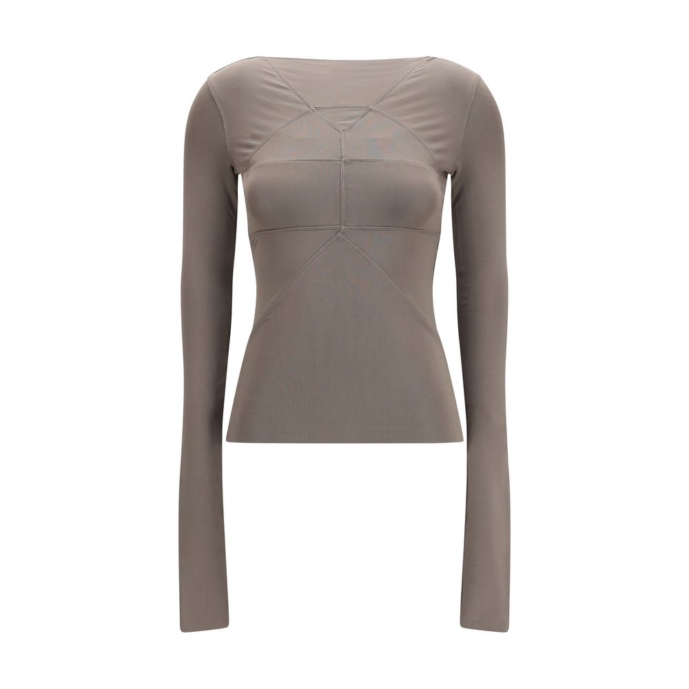 Gray Viscose Shirt Rick Owens